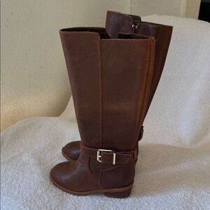 GB Girls Brown Knee-High Boots